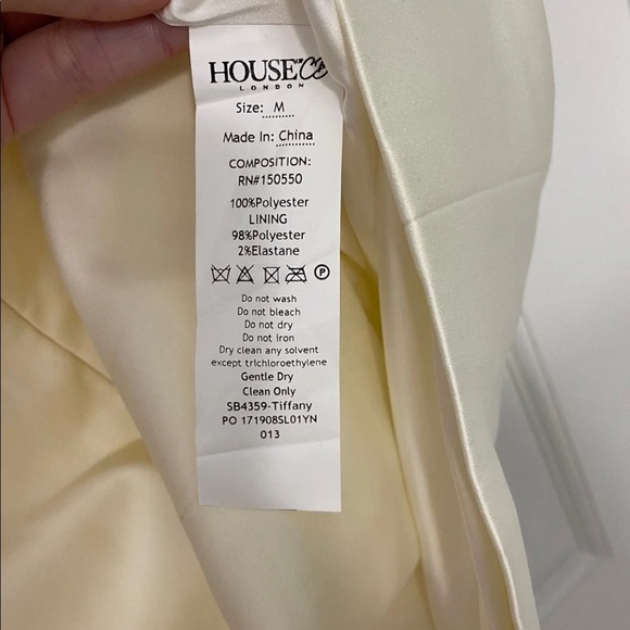 House CB 'Tiffany' White One Shouldered Mini Dress - Picture 14 of 16